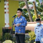 Thariq Kembali Serukan Kedisiplinan saat Apel Korpri di Biau