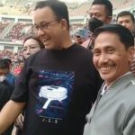 Bupati Gorontalo Nelson Pomalingo tampak hadir dalam Grand Launching Jakarta International Stadium (JIS) penuhi undangan Anies. (Foto:dok)