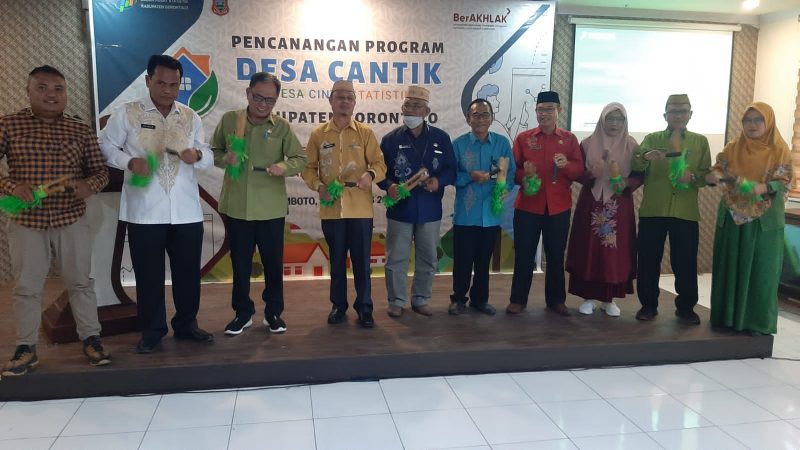 Pencanangan 5 desa cantik atau desa cinta statistik diaula Dilito Bapelitbangda Kabgor. (Foto:dok)