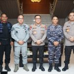 Kunjungan Kehormarmatan Danlantamal VIII di Sambut Kapolda Gorontalo