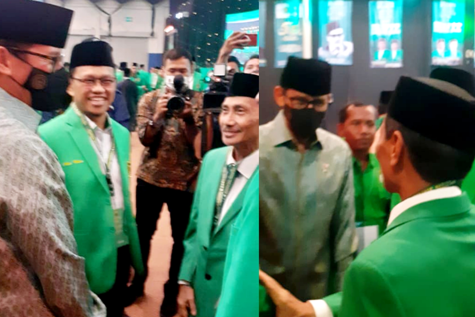 Prof. Nelson Pomalingo saat bertemu Sandiaga di Puncak Harlah 50 tahun di Jakarta. (foto:dok)