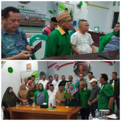 Konferensi pers oleh DPW PPP Gorontalo soal pengunduran diri Nelson hanyalah isu. Jajaran DPW pun menyatakan sikap tetap mempertahankan Nelson Pomalingo. (foto:dok)