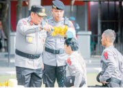 102 Bintara Remaja Angkatan 49 Disambut Tradisi Siraman oleh Kapolda Gorontalo