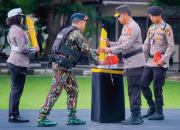 Prosesi Air Suci Tribarata  Jelang HUT Bhayangkara di Polda Gorontalo