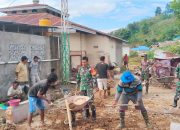 Karya Bakti Personil Koramil 1314-01/Kwandang Bantu Masyarakat