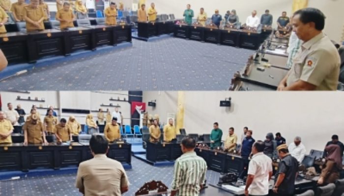 Di Kabgor, Banggar DPRD – TAPD Berdoa untuk Alm. RG
