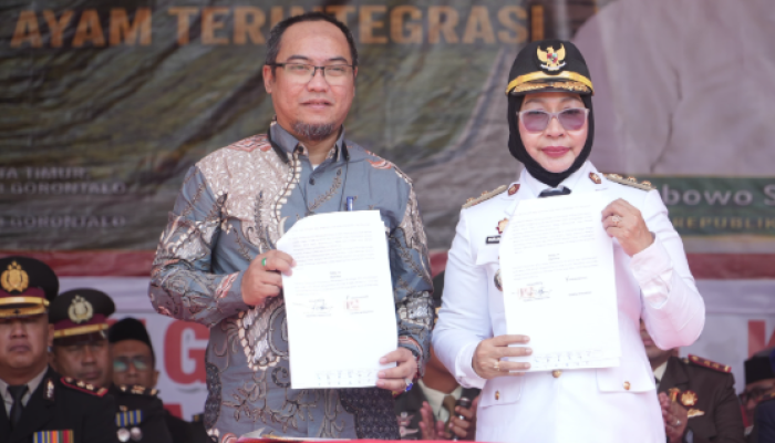 Bertepatan HUT ke-81 RI, Pemkab Gorontalo Utara Teken PKS dengan PT AGK untuk Program Hilirisasi Ayam Terintegrasi